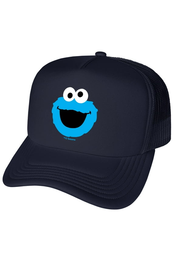 Cookie Monster Head Foam Snapback Trucker Hat - Unisex for Men and Women