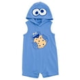 thumbnail image 1 of Sesame Street Cookie Monster Hooded Cosplay Romper Newborn to Little Kid, 1 of 5