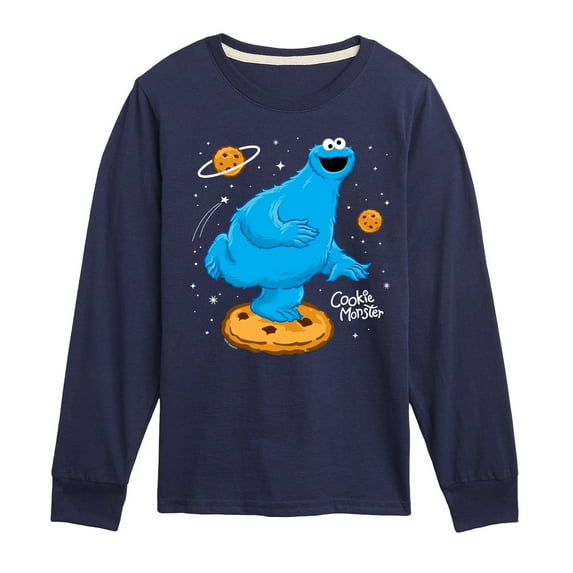 Sesame Street - Cookie Monster In Space - Toddler and Youth Long Sleeve T-Shirt