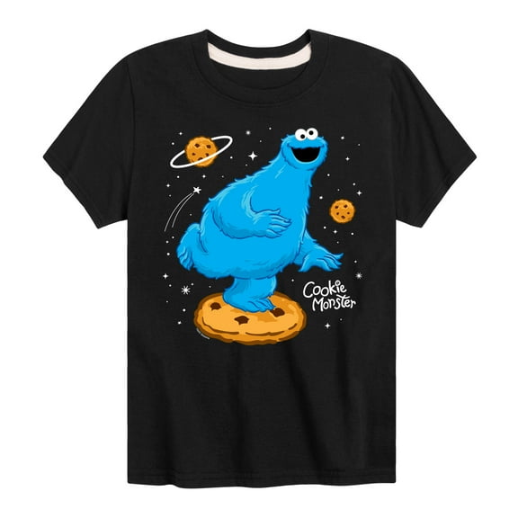 Sesame Street - Cookie Monster In Space - Toddler and Youth Short Sleeve Graphic T-Shirt