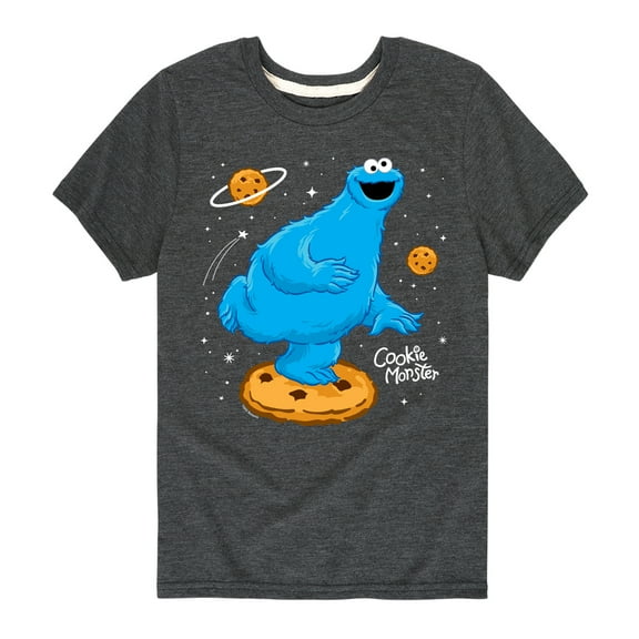 Sesame Street - Cookie Monster In Space - Toddler and Youth Short Sleeve Graphic T-Shirt