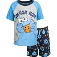 thumbnail image 1 of Sesame Street Cookie Monster Infant Baby Boys T-Shirt and French Terry Shorts Outfit Set Infant to Toddler, 1 of 5