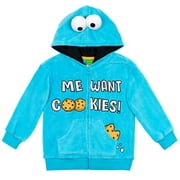 Sesame Street Cookie Monster Infant Baby Boys Zip Up Hoodie Infant to Toddler