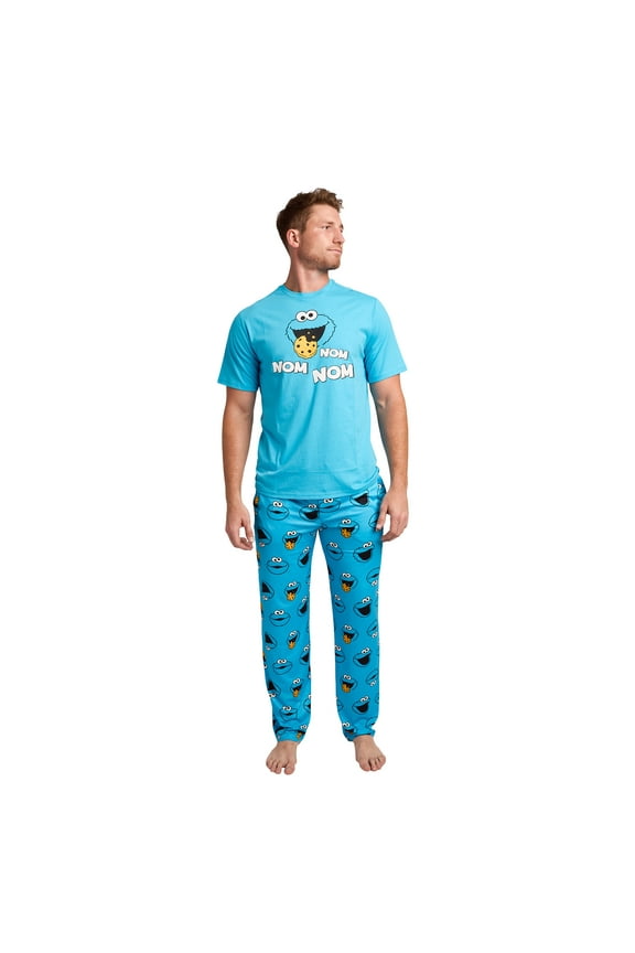 Sesame Street Cookie Monster Men's 2-Pack Pajama Set
-XL