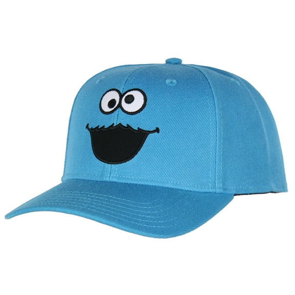 Sesame Street Cookie Monster Mens' Snapback Hat Adult Precurve Adjustable Cap | Perfect for Everyday Wear