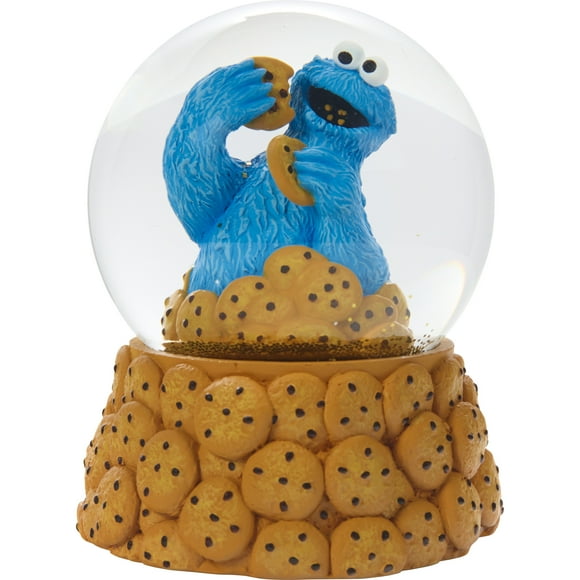 Sesame Street Cookie Monster Nom Nom Musical Precious Moments Snow Globe, Count 1
