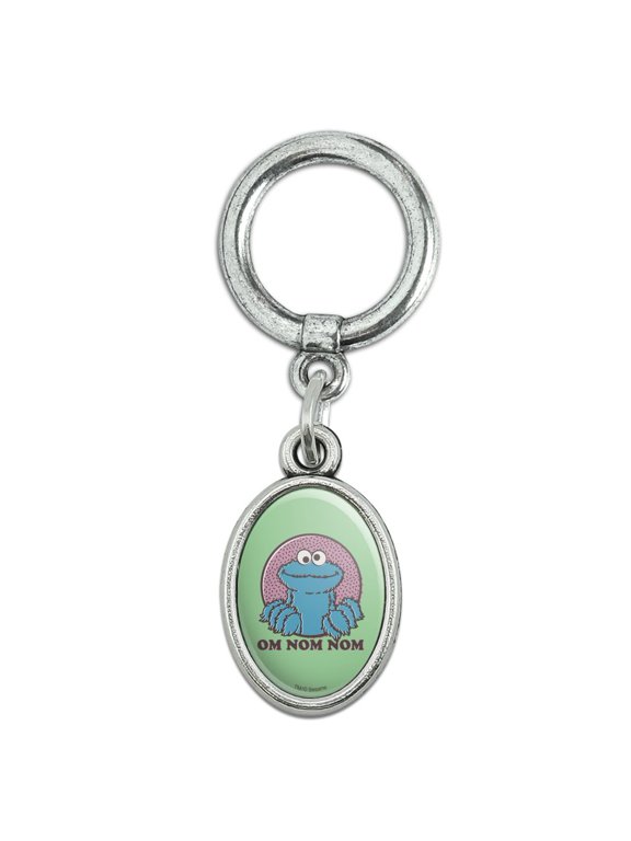 Sesame Street Cookie Monster Om Nom Nom Shoe Sneaker Shoelace Oval Charm Jewelry
