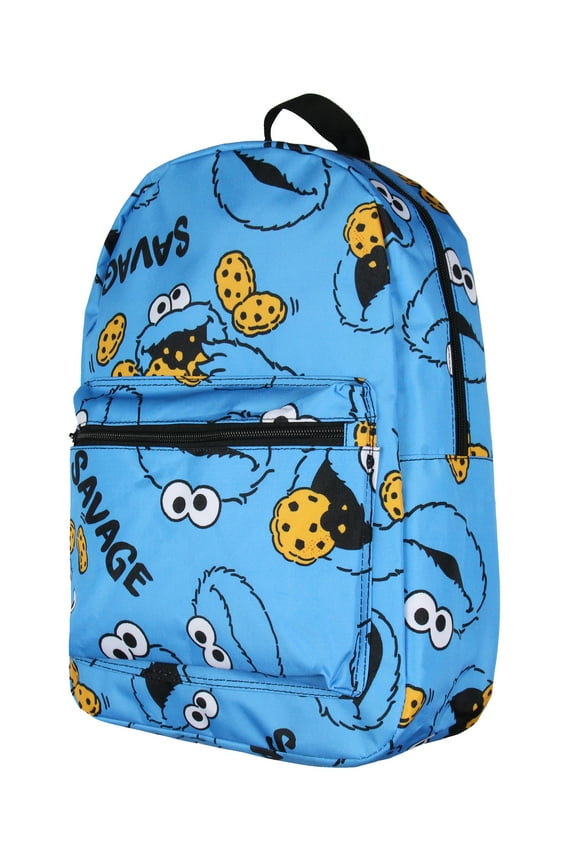 Sesame Street Cookie Monster Savage School Backpack, Blue