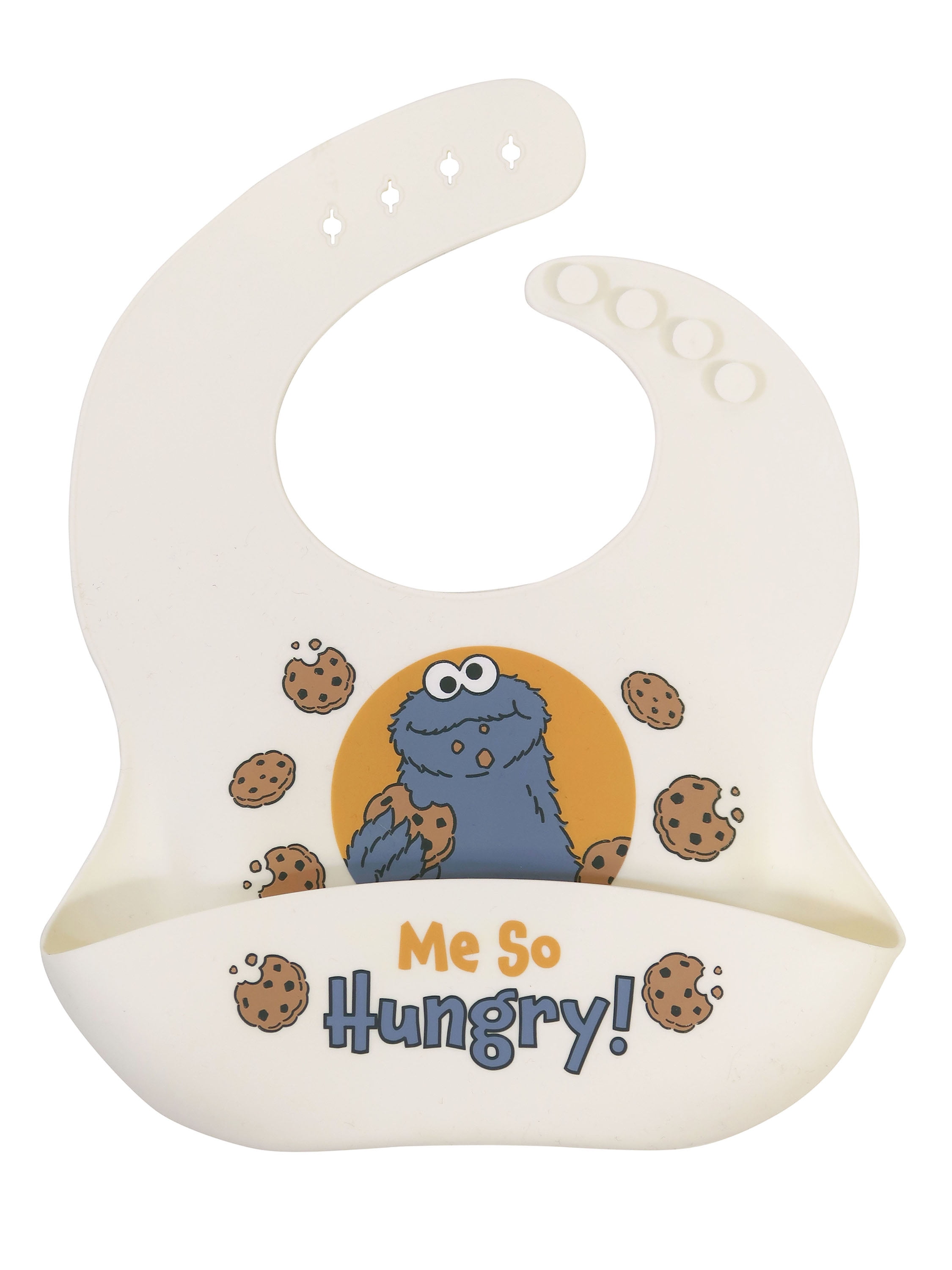 Sesame Street Cookie Monster Silicone Unisex Infant Bib