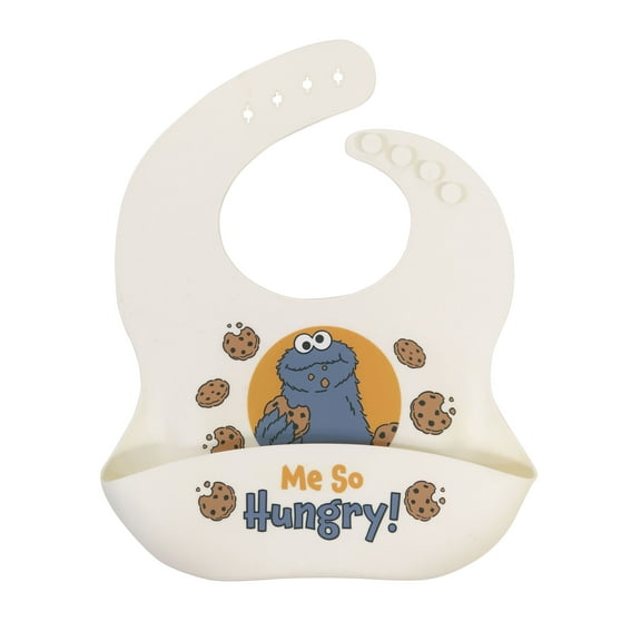 Sesame Street Cookie Monster Silicone Unisex Infant Bib