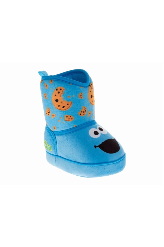 Cookie Monster Slipper Booties (Infant, Toddler Sizes), Blue, Size: 3-4