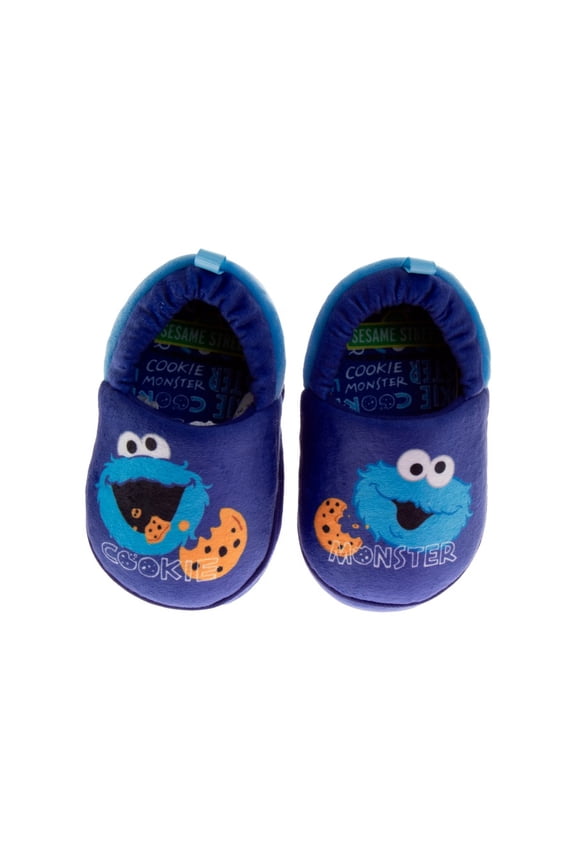 Cookie Monster Slippers (Infant, Toddler Sizes), Blue, Size: 9-10