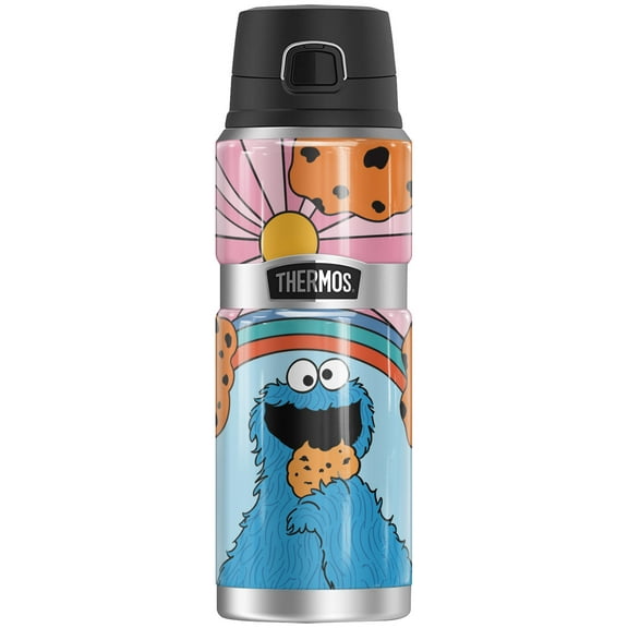 Sesame Street Cookie Monster Sunrise THERMOS STAINLESS KING Stainless Steel Drink Bottle, Vacuum insulated & Double Wall, 24oz