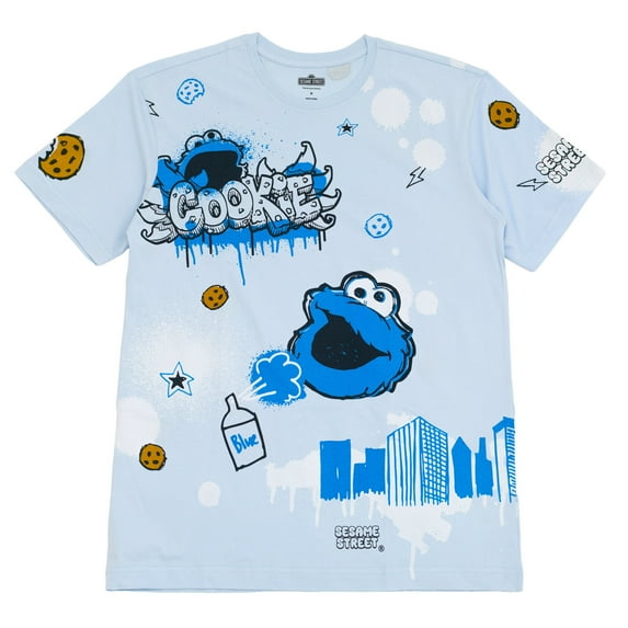 Sesame Street Cookie Monster T-Shirt Graffiti Adult