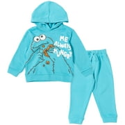 Sesame Street Cookie Monster Toddler Boys Fleece Pullover Hoodie and Pants Outfit Set Infant to Toddler