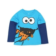 Sesame Street Cookie Monster Toddler Boys Long Sleeve Tee ASCB404