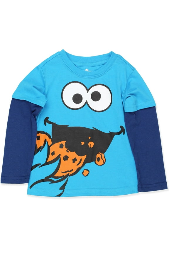 Cookie Monster Toddler Boys Long Sleeve Tee ASCB404