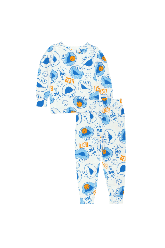 Cookie Monster Toddler Boys Long Sleeve Viscose Pajamas Set SS511ELL
