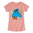 thumbnail image 1 of Sesame Street - Cookie Monster - Girls Fitted Short Sleeve Graphic T-Shirt, 1 of 4