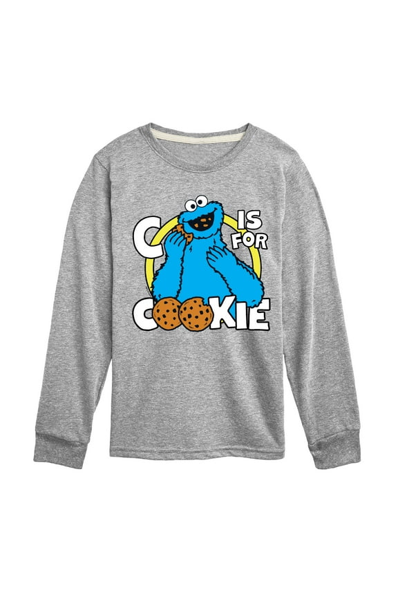 - Cookie Monster - Toddler and Youth Long Sleeve T-Shirt