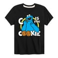 thumbnail image 1 of Sesame Street - Cookie Monster - Toddler and Youth Short Sleeve Graphic T-Shirt, 1 of 5