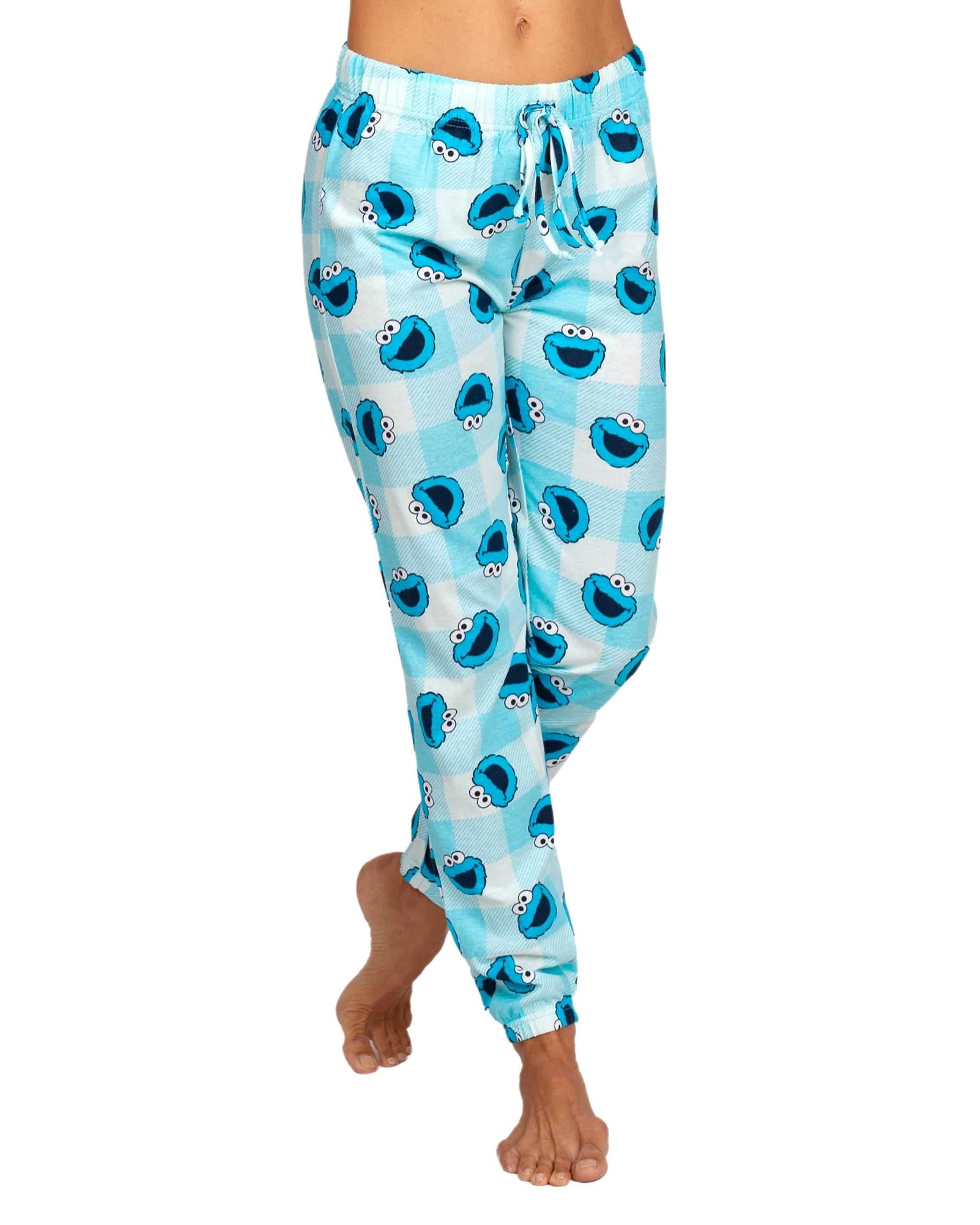 Sesame Street Cookie Monster Womens Pajama Pants Lounge Jogger, Cookie Monster, Size: L - image 1 of 3