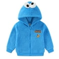 thumbnail image 1 of Sesame Street Cookie Monster Zip Up Sherpa Hoodie with 3D Eyes (Boys), Sizes 2T-4T, 1 of 5