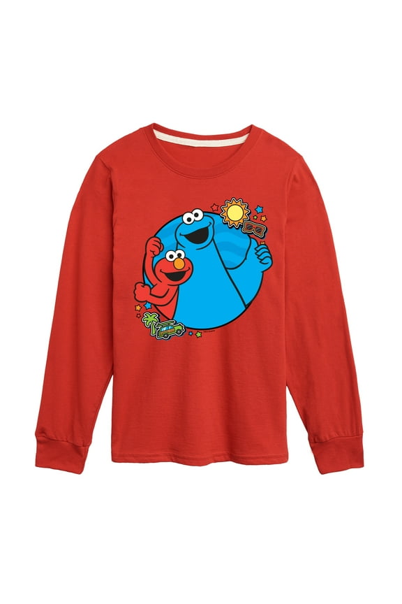 - Cookie Monster and Elmo Travel - Toddler and Youth Long Sleeve T-Shirt
