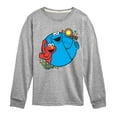 thumbnail image 1 of Sesame Street - Cookie Monster and Elmo Travel - Toddler and Youth Long Sleeve T-Shirt, 1 of 4