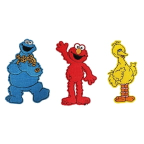 Sesame Street Cookie Monster and Friends 4.5 Inches Tall Set of 3 Patches