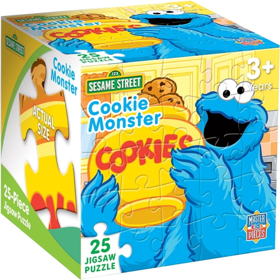 Sesame Street Cookie Monster 25-Piece Puzzle, Officially Licensed, Fun & Educational