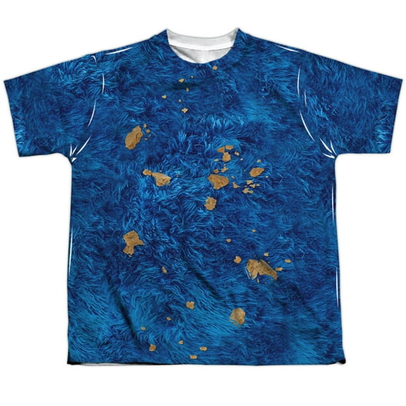 Sesame Street - Cookie Moster Costume - Youth Short Sleeve Shirt - X-Large