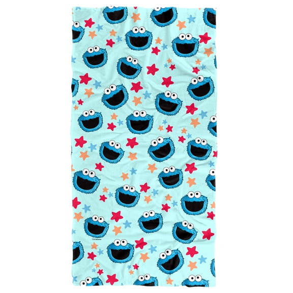 Sesame Street Cookie Pattern Officially Licensed Beach Towel 30' X 60'