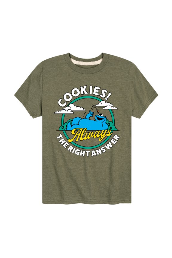 - Cookies Always The Right Answer - Toddler and Youth Short Sleeve Graphic T-Shirt