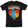 thumbnail image 1 of Sesame Street Cookies are my Valentine Unisex Adult T Shirt, Black, Medium, 1 of 4