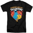 thumbnail image 1 of Sesame Street Cookies are my Valentine Unisex Adult Tall T Shirt (2X-Large) Black, 1 of 3