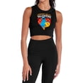 thumbnail image 1 of Sesame Street Cookies are my Valentine Women's Sleeveless Crop Top Tank, Black, X-Large, 1 of 6