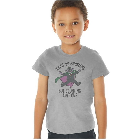 Sesame Street Count 99 Problems Kids T Shirt (2) for Toddler Boys and Girls, Athletic Heather