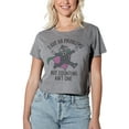 thumbnail image 1 of Sesame Street Count 99 Problems Women's Crop Top T-Shirt, Athletic Heather, Medium, 1 of 4
