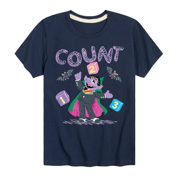 Sesame Street - Count Von Count Doodle - Toddler and Youth Short Sleeve Graphic T-Shirt