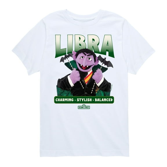 Sesame Street - Count Von Count Libra - Toddler and Youth Short Sleeve Graphic T-Shirt