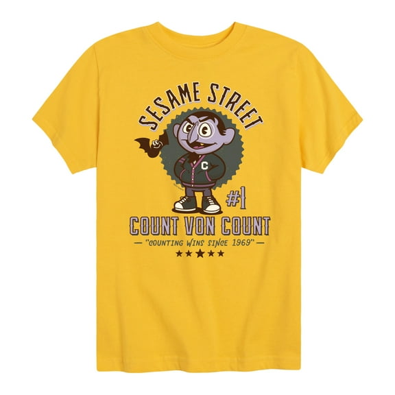 Sesame Street - Count Von Count - Toddler and Youth Short Sleeve Graphic T-Shirt