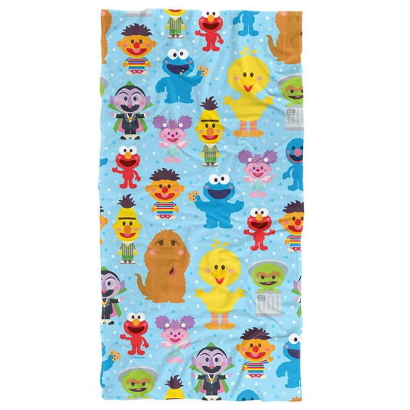 Sesame Street Cute Character Pattern Officially Licensed Beach Towel 30' X 60'