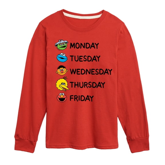 Sesame Street - Days Of The Week - Toddler and Youth Long Sleeve T-Shirt