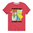 thumbnail image 1 of Sesame Street - Earth Day Every Day - Toddler and Youth Short Sleeve Graphic T-Shirt, 1 of 5