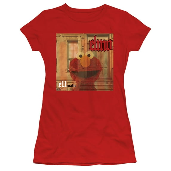 Sesame Street Ellmatic S/S Junior Women's T-Shirt Sheer Red
