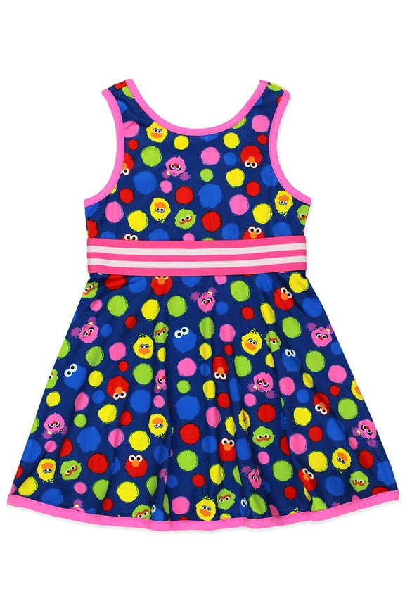 Sesame Street Elmo Abby Cadabby Baby Toddler Fit and Flare Ultra Soft Dress SEG062DS