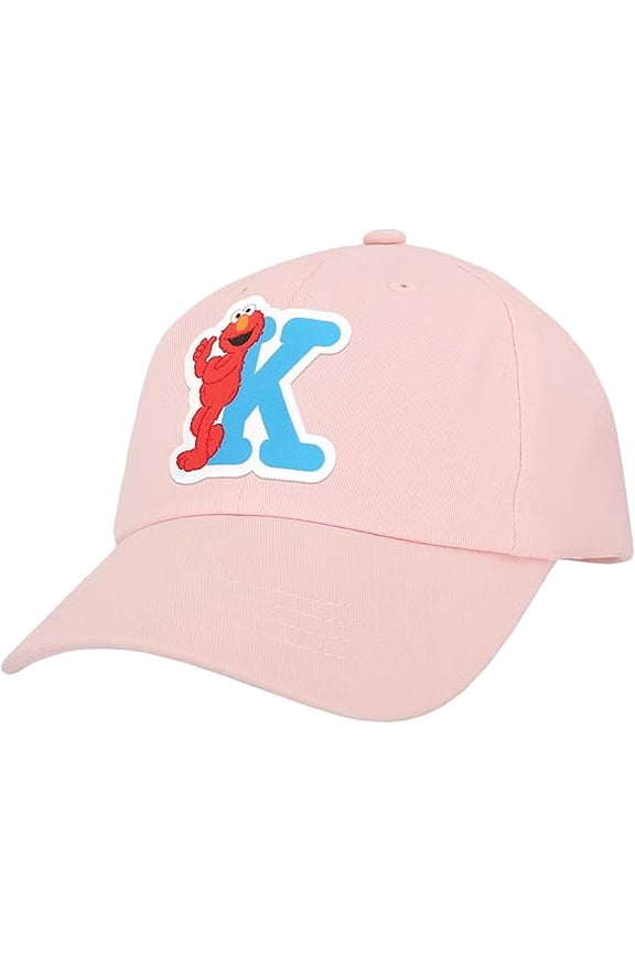 Sesame Street Elmo & Abby Kids Toddler Cap with Initial, Toddler Boys Hat, Youth Girl Baseball Cap, Cute Toddler Baseball Cap