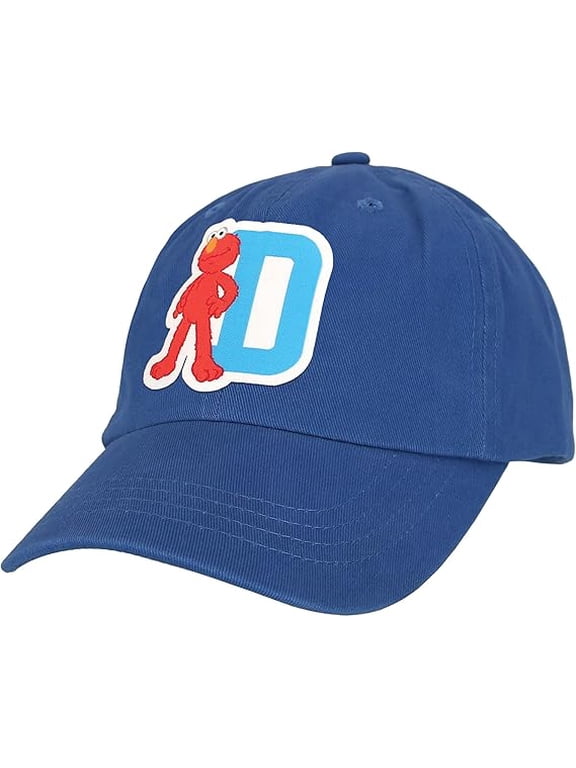 Sesame Street Elmo & Abby Kids Toddler Cap with Initial, Toddler Boys Hat, Youth Girl Baseball Cap, Cute Toddler Baseball Cap