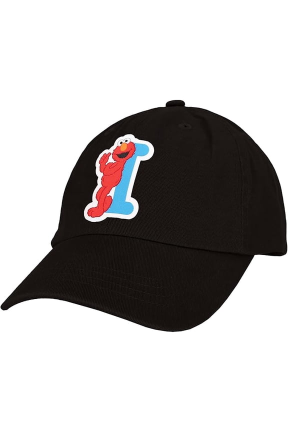 Sesame Street Elmo & Abby Kids Toddler Cap with Initial, Toddler Boys Hat, Youth Girl Baseball Cap, Cute Toddler Baseball Cap